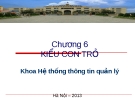 Bài giảng Cơ sở lập trình - Chương 6: Kiểu con trỏ