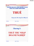 Bài giảng Thuế: Chương 5 - ThS. Nguyễn Lê Hồng Vỹ