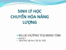 Bài giảng Sinh lý học chuyển hóa năng lượng - BS. Huỳnh Thị Minh Tâm