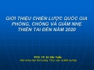 Bài giảng Giới thiệu chiến lược Quốc gia phòng, chống và giảm nhẹ thiên tai đến năm 2020 -  PGS.TS. Vũ Văn Tuấn