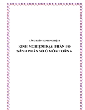 SKKN: Kinh nghiệm dạy phần so sánh phân số ở môn Toán lớp 6