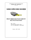 SKKN: Phát triển bài toán mới từ bài toán ban đầu