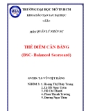 Tiểu luận: Thẻ cân bằng (BSC- Balanced Scorecard)