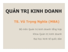 Bài giảng Quản trị kinh doanh: Chương 1 - TS. Vũ Trọng Nghĩa