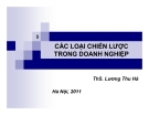 Bài giảng Quản trị chiến lược: Chương 5 - Ths. Lương Thu Hà