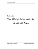 Luận văn: Tìm hiểu lợi thế so sánh của cà phê Việt Nam