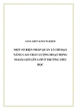 SKKN: Một số biện pháp quản lí chỉ đạo nhằm nâng cao chất lượng hoạt động ngoài giờ lên lớp ở trường tiểu học