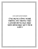 SKKN: Ứng dụng công nghệ thông tin trong việc làm đồ dùng dạy học môn Hình học quỹ tích lớp 9