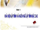 Bài giảng Điện tử tin học lớp 11: Bài 1