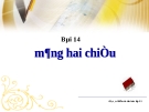 Bài giảng Điện tử Tin học lớp 11: Bài 14