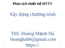 Bài giảng Phân tích thiết kế hệ thống thông tin: Chương 15 - ThS. Hoàng Mạnh Hà