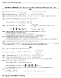 Bộ đề ôn tập kiểm tra học kì II - môn Toán 10 - năm học 2012 - 2013