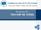 Bài giảng Tích hợp hệ thống - ĐH Kinh tế Tp HCM