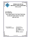 Tiểu luận: Thực trạng quản lý nợ công ở Việt Nam và đề xuất nhằm quản lý nợ công hiệu quả hơn