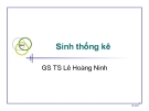 Bài giảng Sinh thống kê - GS.TS Lê Hoàng Ninh