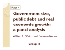 Thuyết trình: Government size, public debt and real economic growth: a panel analysis