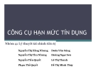 Thuyết trình: Công cụ hạn mức tín dụng