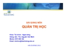 Bài giảng Quản trị học - ThS. Nguyễn Văn Minh