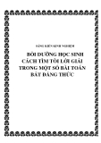 SKKN: Bồi dưỡng học sinh cách tìm tòi lời giải trong một số bài toán bất đẳng thức