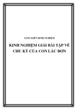 SKKN: Kinh nghiệm giải bài tập về chu kỳ của con lắc đơn