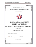 Báo cáo môn Điều khiển lập trình 2 - Đề tài: Điều khiển thang máy với S7 - 300 và WinCC