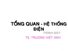 Bài giảng Tổng quan - Hệ thống điện - TS. Trương Việt Anh