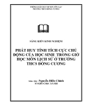 SKKN: Phát huy tính tích cực chủ động của học sinh trong giờ học Lịch sử ở tr­êng Trung học Cơ sở Đồng Cương