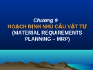 Bài giảng Quản trị sản xuất và tác nghiệp: Chương 9 - GV. Trương Thị Hương Xuân