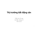 Bài giảng Thị trường bất động sản: Chương 1 - Trần Kim Chung