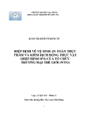 Tiểu luận: Hiệp định về vệ sinh an toàn thực phẩm và kiểm dịch động thực vật (hiệp định SPS) của tổ chức thương mại thế giới (WTO)