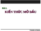 Bài giảng Phân tích số liệu - Bài 1: Kiến thức mở đầu