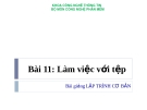 Bài giảng Lập trình cơ bản bài 11: Làm việc với tệp