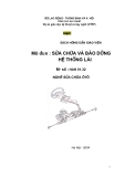 Sách hướng dẫn giáo viên - Mô đun: Sửa chữa và bảo dưỡng hệ thống lái - NXB Hà Nội