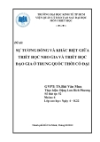 Tiểu luận: Sự tương đồng và khác biệt giữa triết học nho gia và triết học đạo gia ở Trung Quốc thời cổ đại