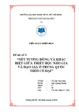 Tiểu luận: Nét tương đồng và khác biệt giữa triết học Nho gia và Đạo gia ở Trung Quốc thời cổ đại