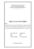 Khóa luận tốt nghiệp: Giải pháp cho vấn đề tích hợp hoạt hoạt động nguồn nhân lực với chiến lược kinh doanh của công ty cổ phần công trình đường thủy Vinawaco