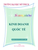 Đề cương môn học Kinh doanh quốc tế - ThS. Trương Mỹ Diễm