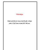 Bài tập nhóm: Chính sách tiền tệ trong việc đối phó với lạm phát ở Việt Nam từ năm 2007 đến nay