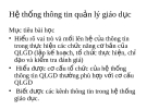 Bài giảng Hệ thống thông tin quản lý giáo dục