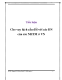 Tiểu luận: Cho vay kích cầu đối với các DN của các NHTM ở Việt Nam