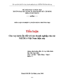 Bài tập cá nhân: Cho vay kích cầu đối với các doanh nghiệp của các NHTM ở Việt Nam hiện nay