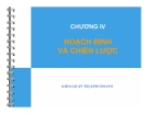 Bài giảng Quản trị học - Chương 4: Hoạch định và chiến lược