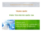 Tiểu luận: Trung Quốc phân tích rủi ro quốc gia