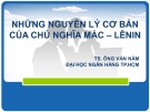 Bài giảng Những nguyên lý cơ bản của chủ nghĩa Mác – Lênin: Chương 2 -  TS.  Ông Văn Nam