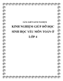 SKKN: Kinh nghiệm giúp đỡ học sinh học yếu môn Toán ở lớp 4