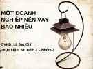 Tiểu luận Tài chính doanh nghiệp: Một doanh nghiệp nên vay bao nhiêu?