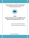 Tiểu luận: Phân tích báo cáo tài chính ngân hàng ACB giai đoạn 2008 – 2012