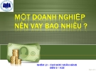 Thuyết trình Tài chính nghiệp: Một doanh nghiệp nên vay bao nhiêu?