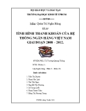 Tiểu luận: Tình hình thanh khoản của hệ thống ngân hàng Việt Nam giai đoạn 2008 – 2012