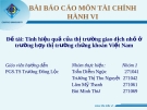 Báo cáo môn tài chính hành vi: Tính hiệu quả của thị trường giao dịch nhỏ ở trường hợp thị trường chứng khoán Việt Nam